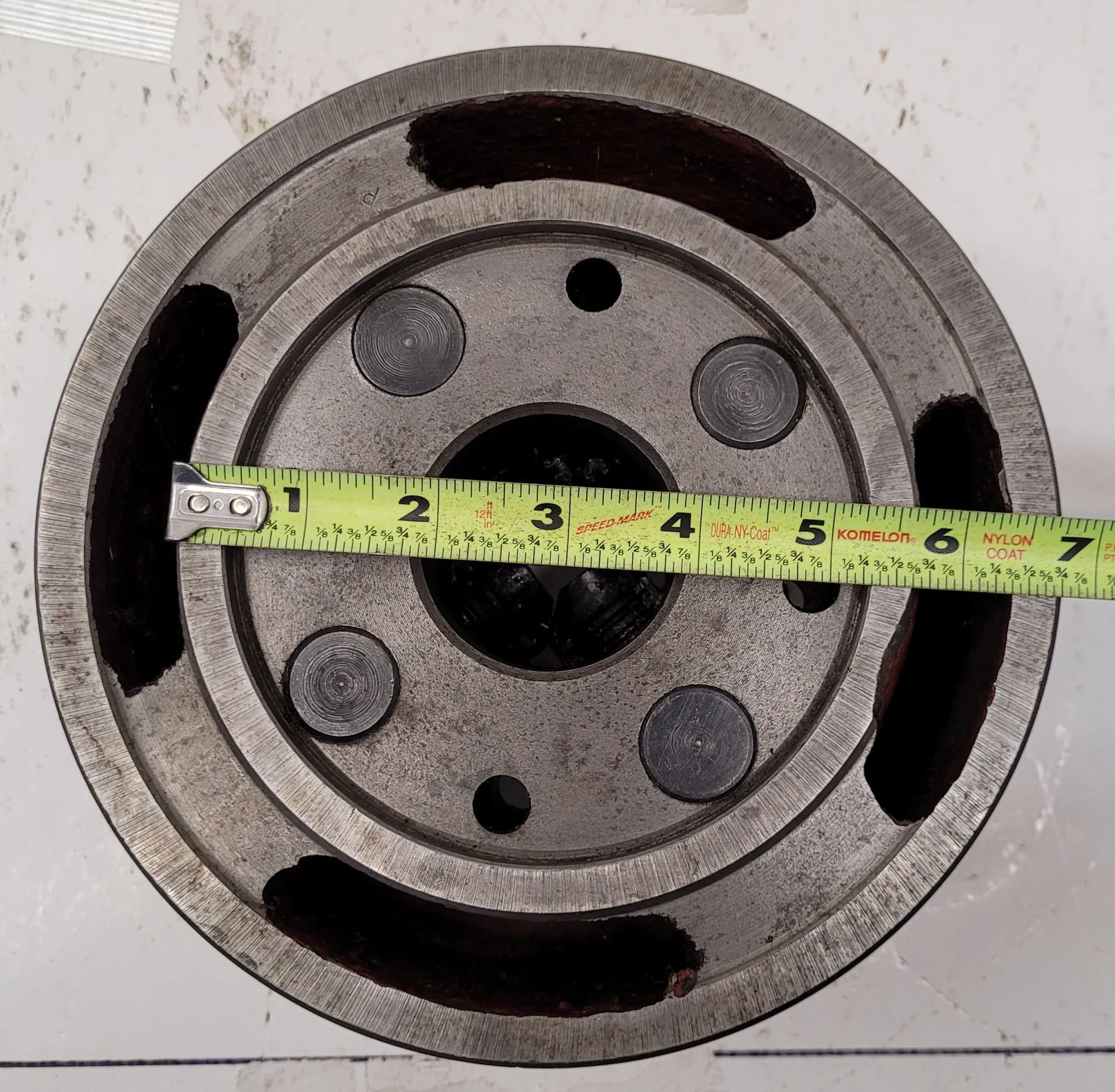 JIANHUA LATHE CHUCK, 8 INCH DIAMETER, 4 JAW, 2 INCH THROUGH HOLE - undefined