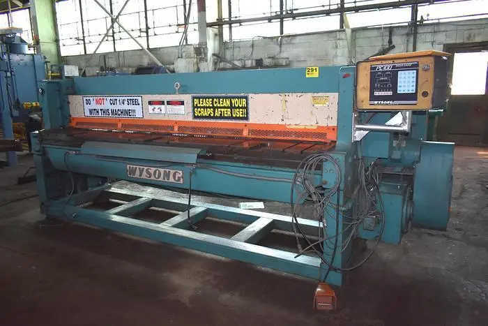 WYSONG 1010 POWER SQUARING SHEAR 10'X10GA 120" BLADE 10HP 60SPM - undefined