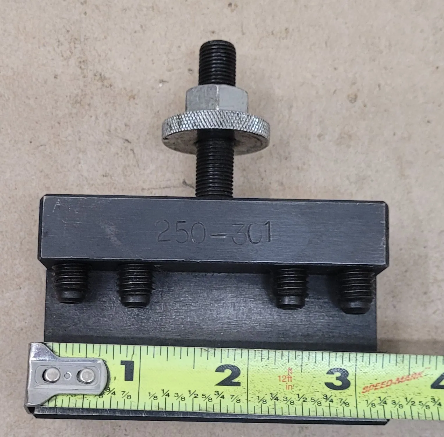 SHARS 250-301 QUICK CHANGE TOOL POST HOLDER CXA 1 (1/2"-3/4" CAPACITY, 13-18IN LATHE SWING) - undefined