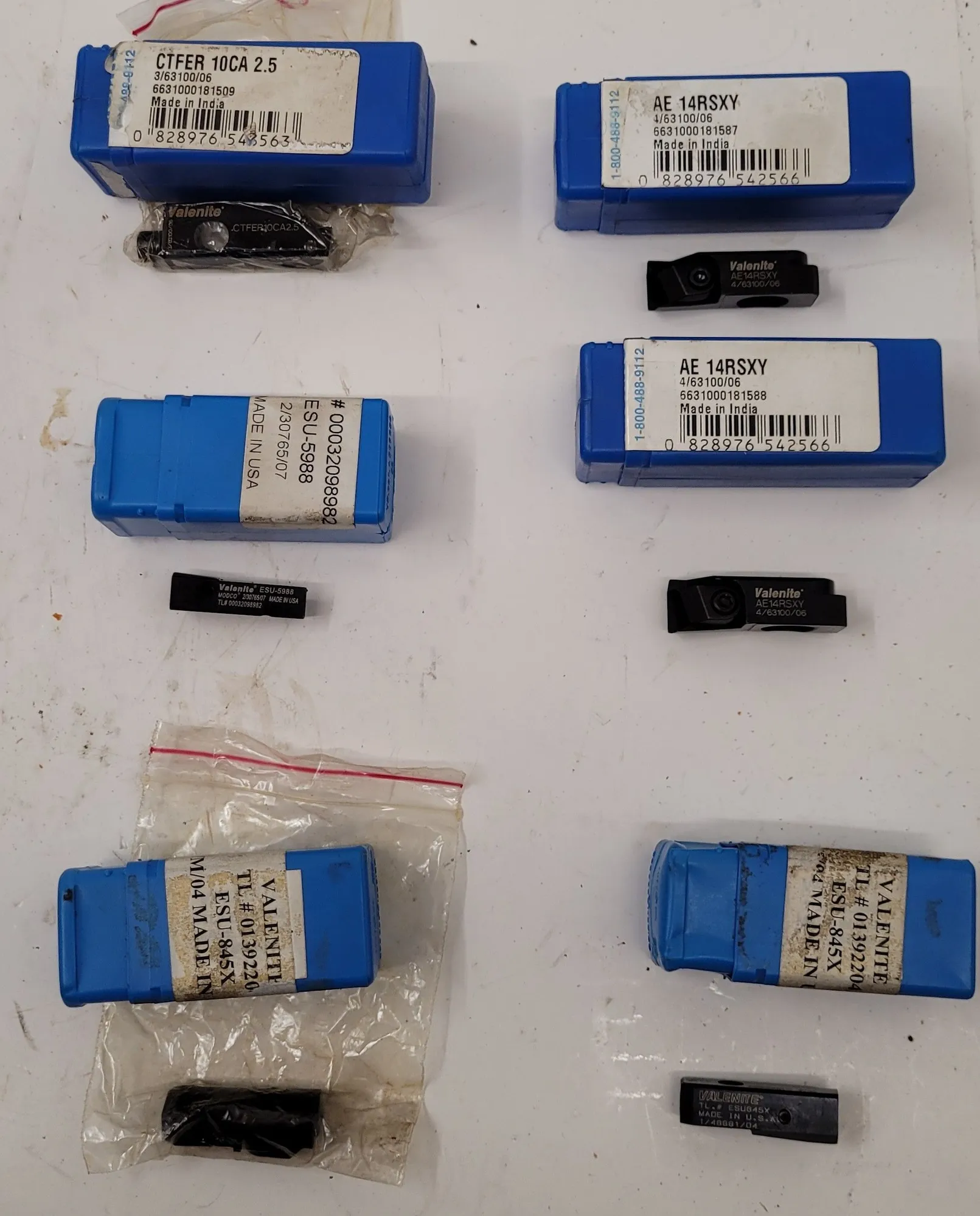 WALTER VALENITE INDEXABLE TOOL HOLDER INSERT CARTRIDGE SET OF 6 - undefined