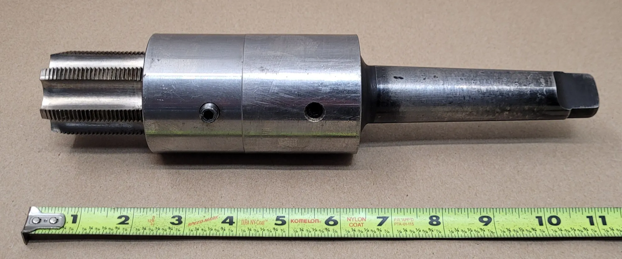 6-FLUTE TAP SET, 4MT ARBOR & 18MM STRAIGHT SHANK, 1.75" & 1.5" TAP SIZES - undefined