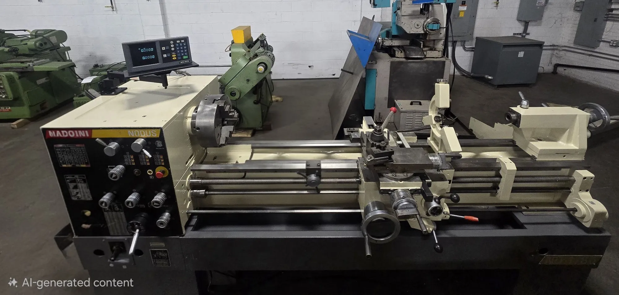 NARDINI NODUS ND1760 GAP BED LATHE 17-1/4" SWING, 60" CENTERS, 30-2360 RPM, 8/4HP, 440V - undefined
