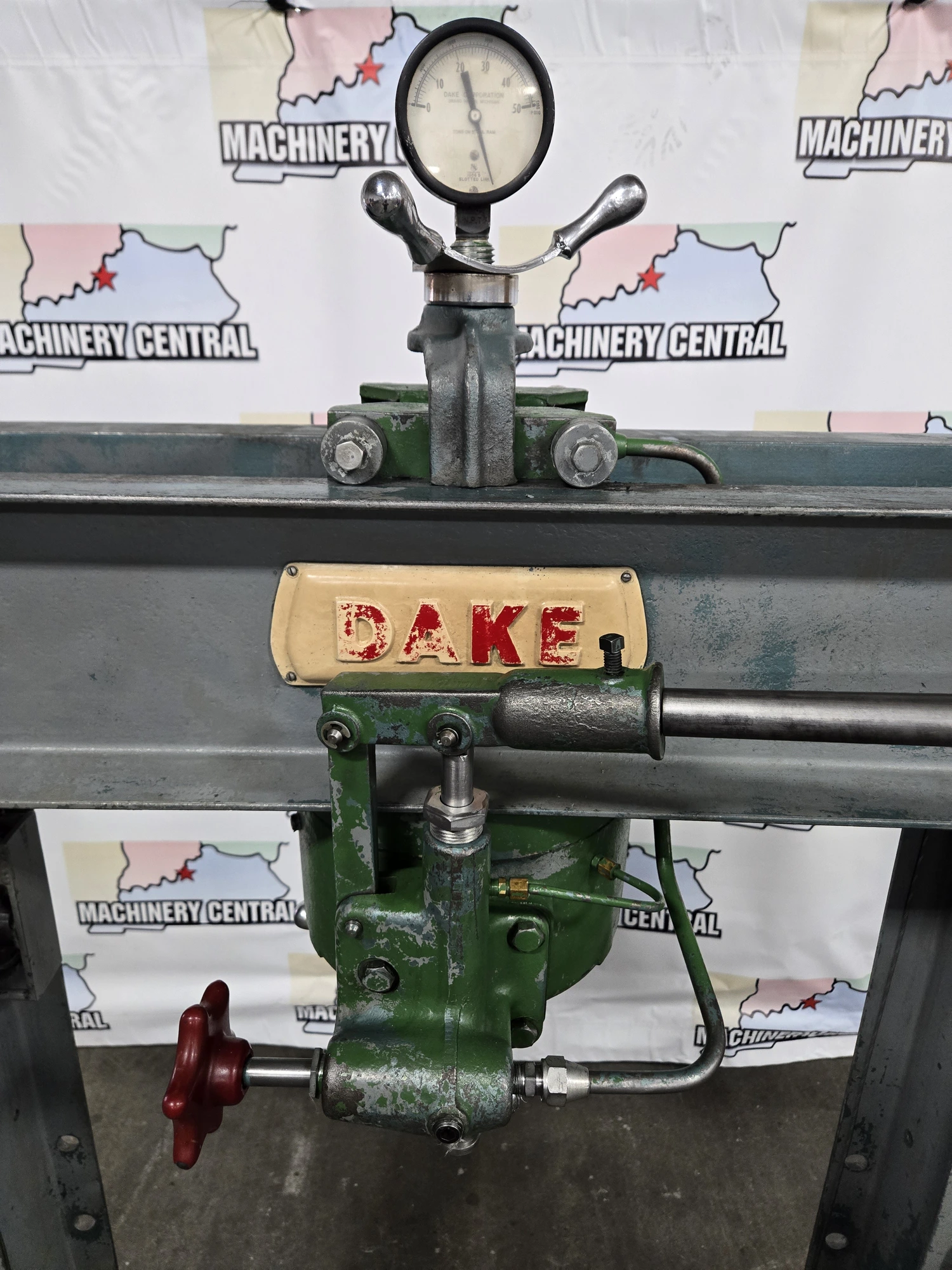 DAKE 50H 50-TON ADJUSTABLE HYDRAULIC H-FRAME SHOP PRESS - undefined