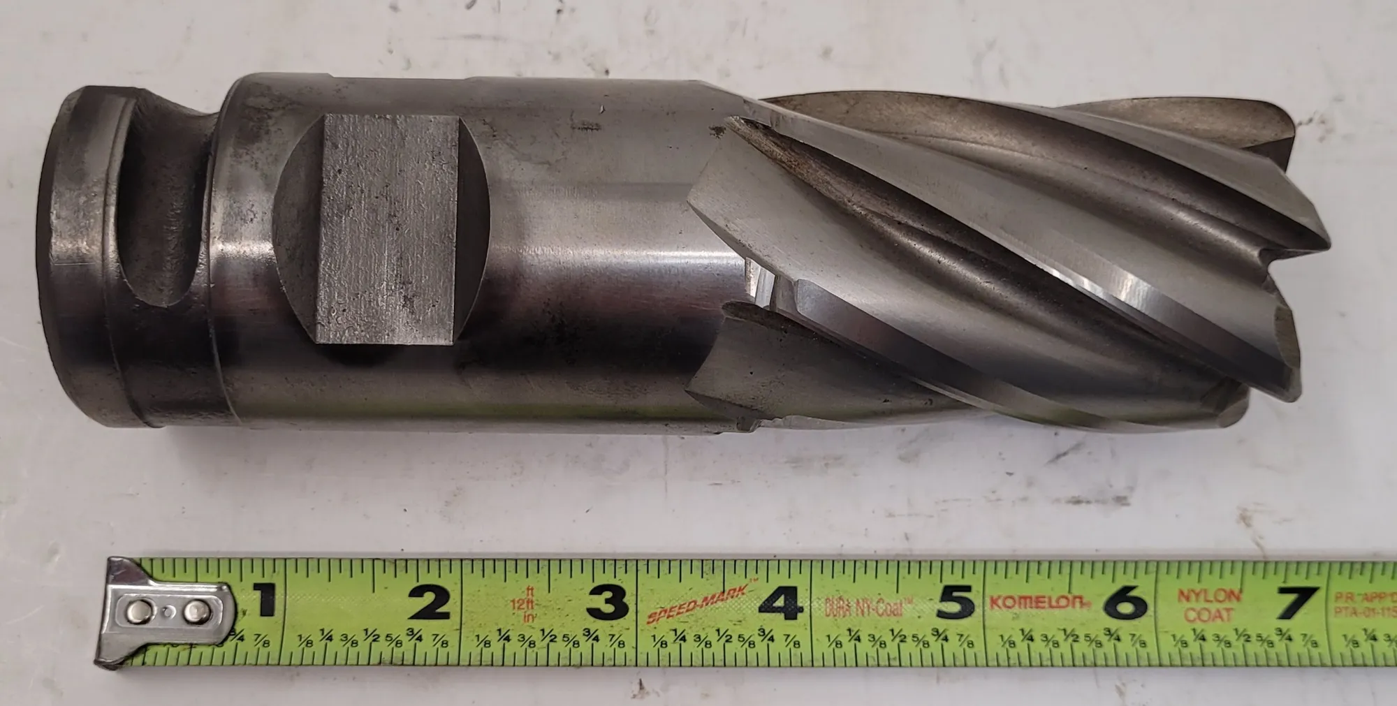 DURA-MILL CDA-76-6 HSS 6 FLUTE END MILL - 2" DIA, .125 RADIUS, OAL: 6.5”, CD: 2” - undefined