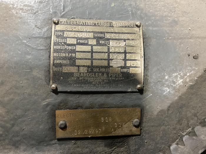 BEARDSLEY & PIPER 125HP 1775 RPM MOTOR - undefined
