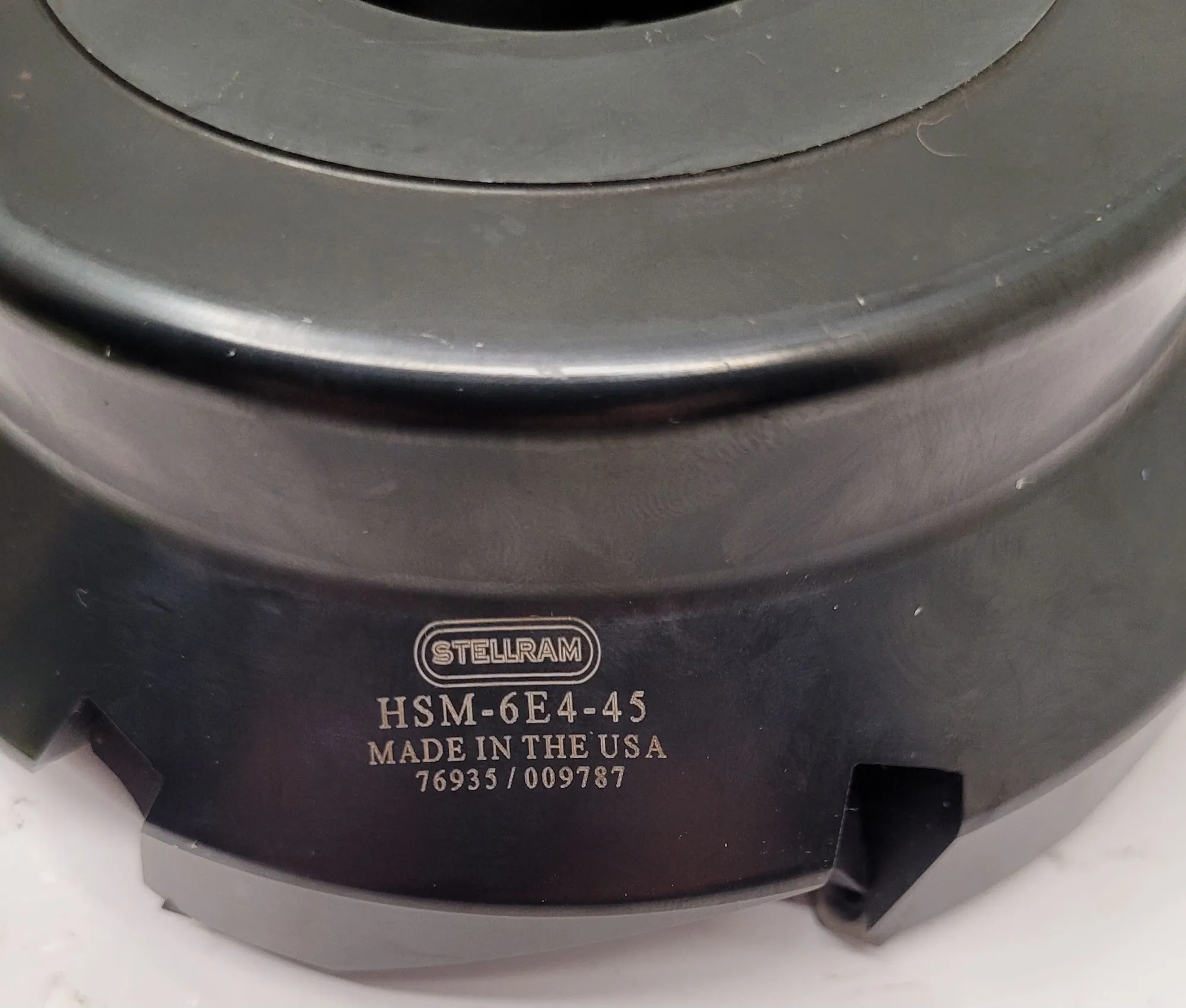 STELLRAM HSM-6E4-45 FACE MILL – 6IN DIAMETER, ARBOR 2”, HUB 5”, OAL 2.4” - undefined