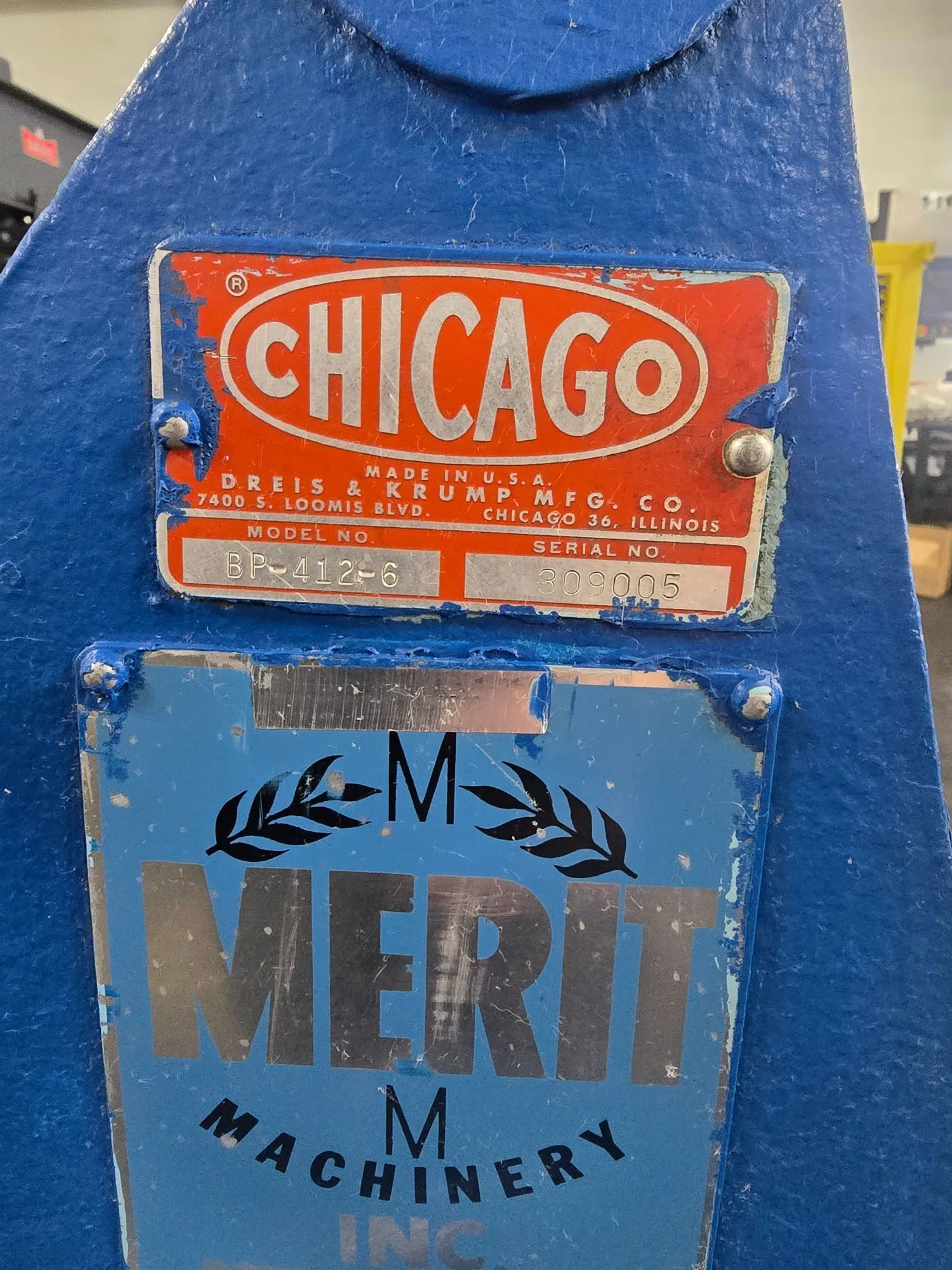 CHICAGO DREIS & KRUMP 48 1/2" X 12 GAUGE BOX AND PAN BRAKE, MODEL BPU 412-6 - undefined