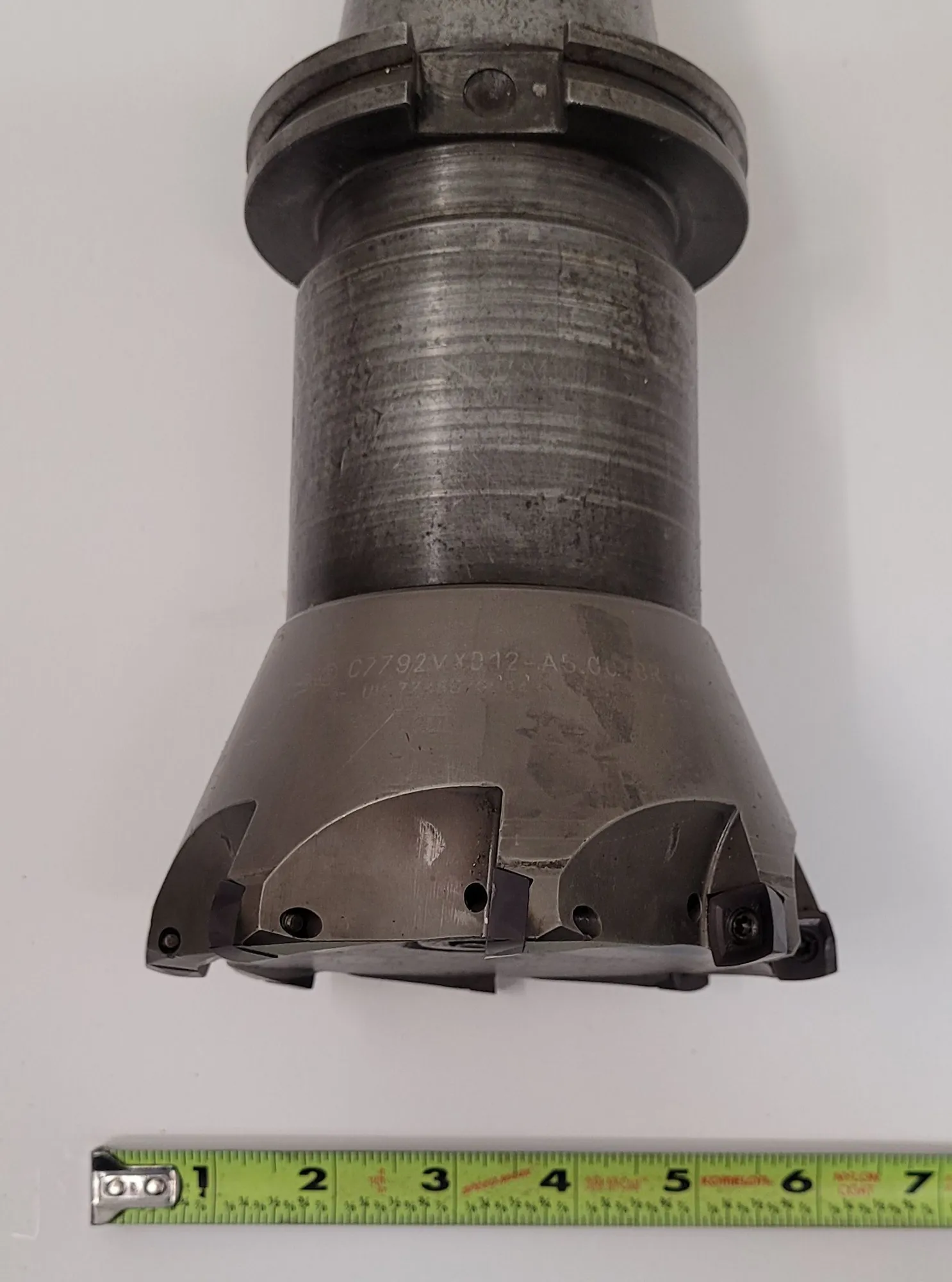 STELLRAM C7792VXD12-A5.00Z8R INDEXABLE COPY FACE MILL W/ CAT 50, 5" CUTTER DIAMETER - undefined