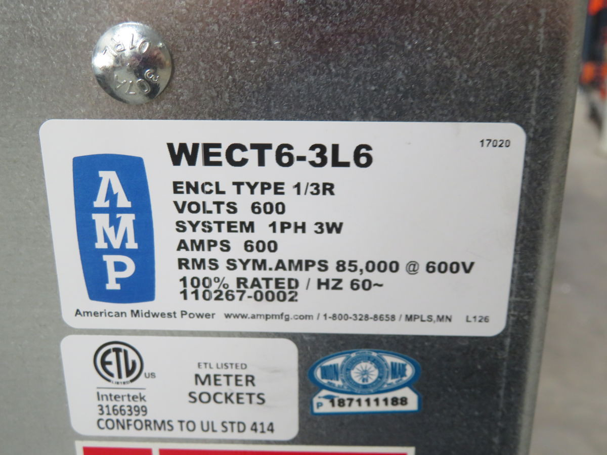 AMP WECT6-3L6 SS LOADCENTER ENCLOSURE - undefined