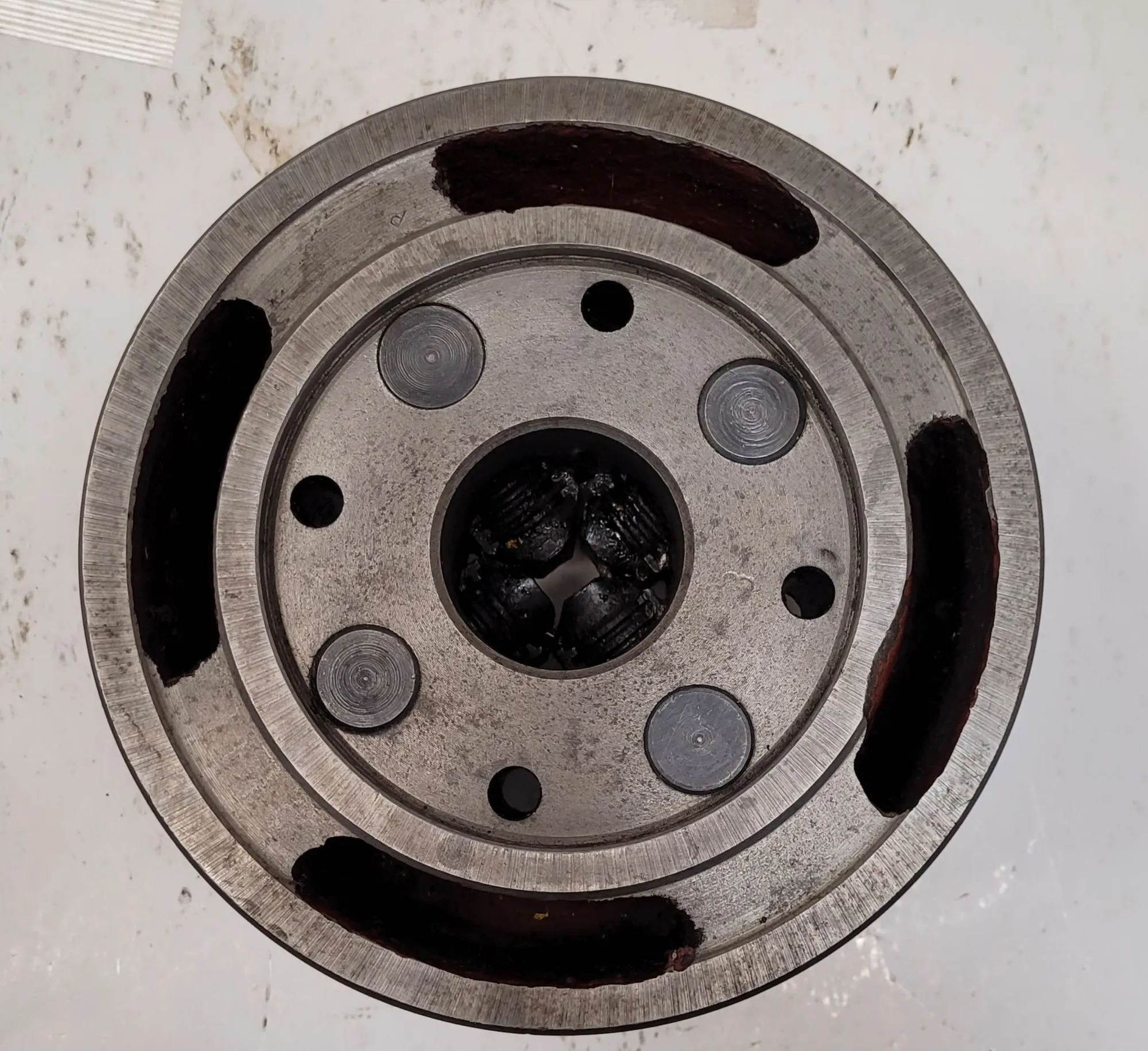 JIANHUA LATHE CHUCK, 8 INCH DIAMETER, 4 JAW, 2 INCH THROUGH HOLE - undefined