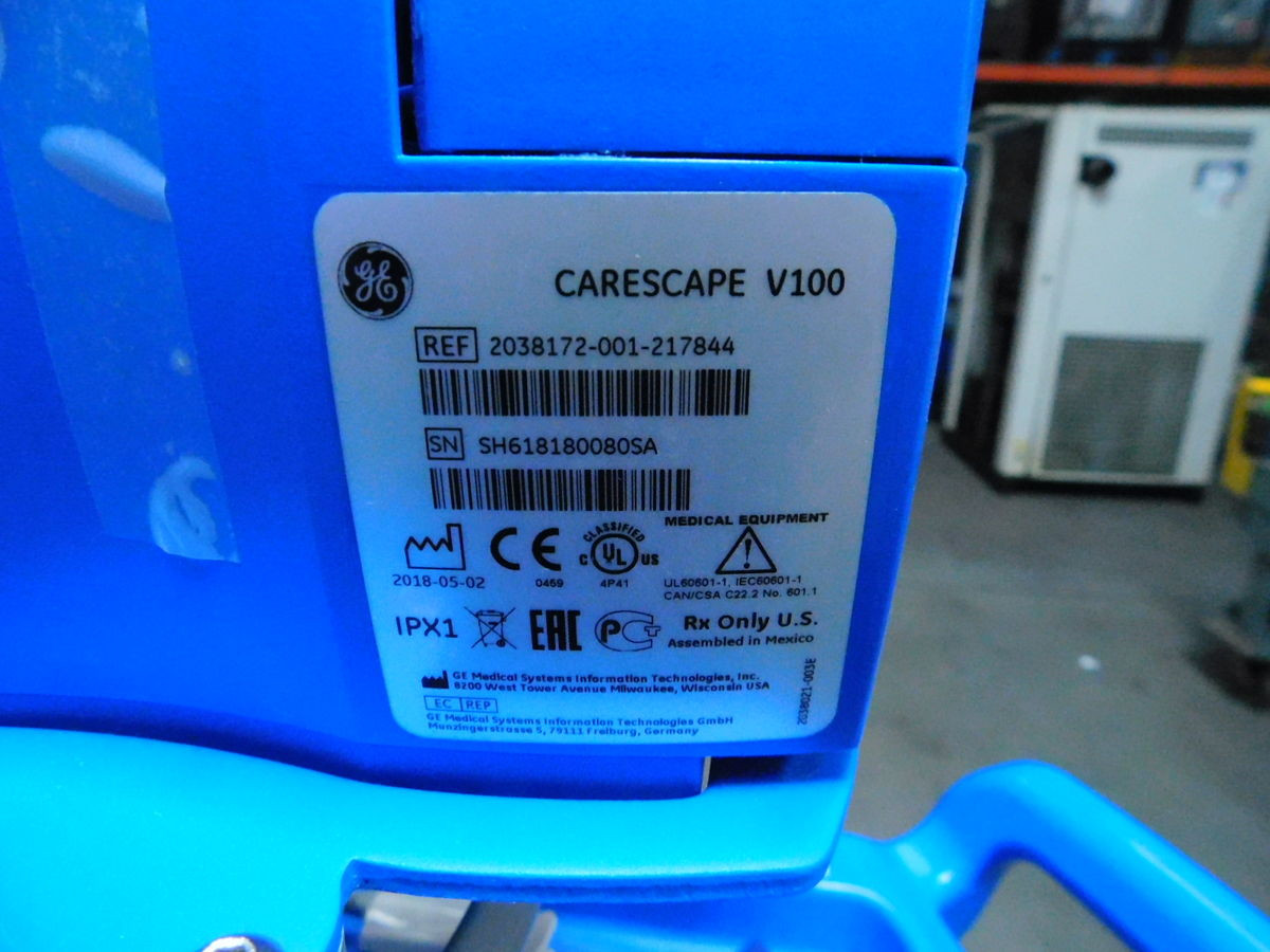 LOT OF 8 GE V100 DINAMAP CARESCAPE PATIENT MONIOTOR WITH STAND M7438 - undefined