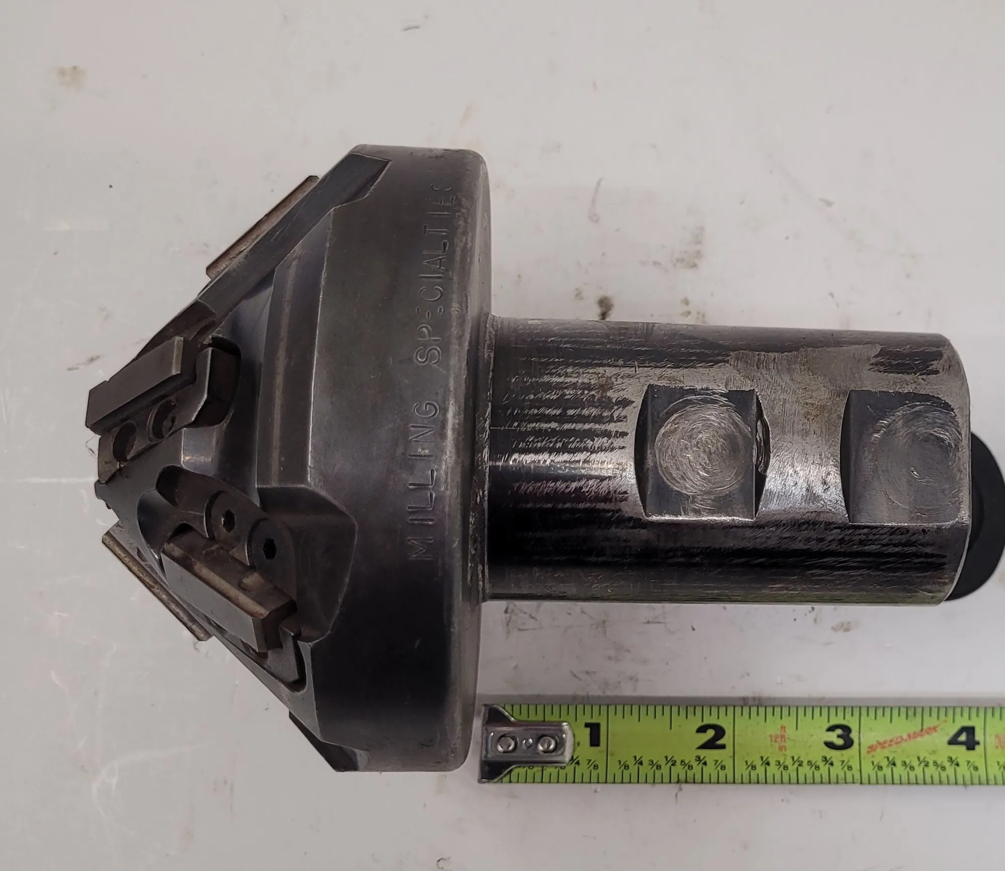 MILLING SPECIALTIES CHAMFER END MILL 016871 - 6" OAL, 4.275" HEAD DIAMETER, TAKES 6 INSERTS - undefined