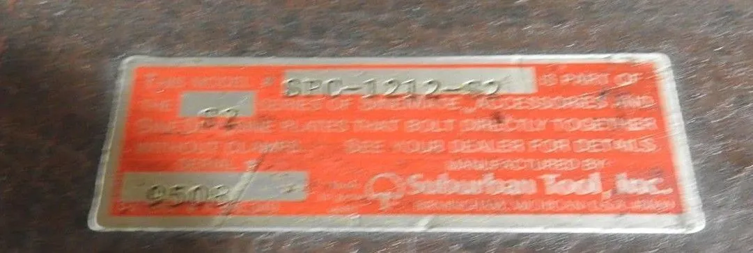 SUBURBAN TOOL COMPOUND SINE PLATE, MODEL: SPC-1212-S2, 12″ L X 12″ W X 4-3/16″ H - undefined