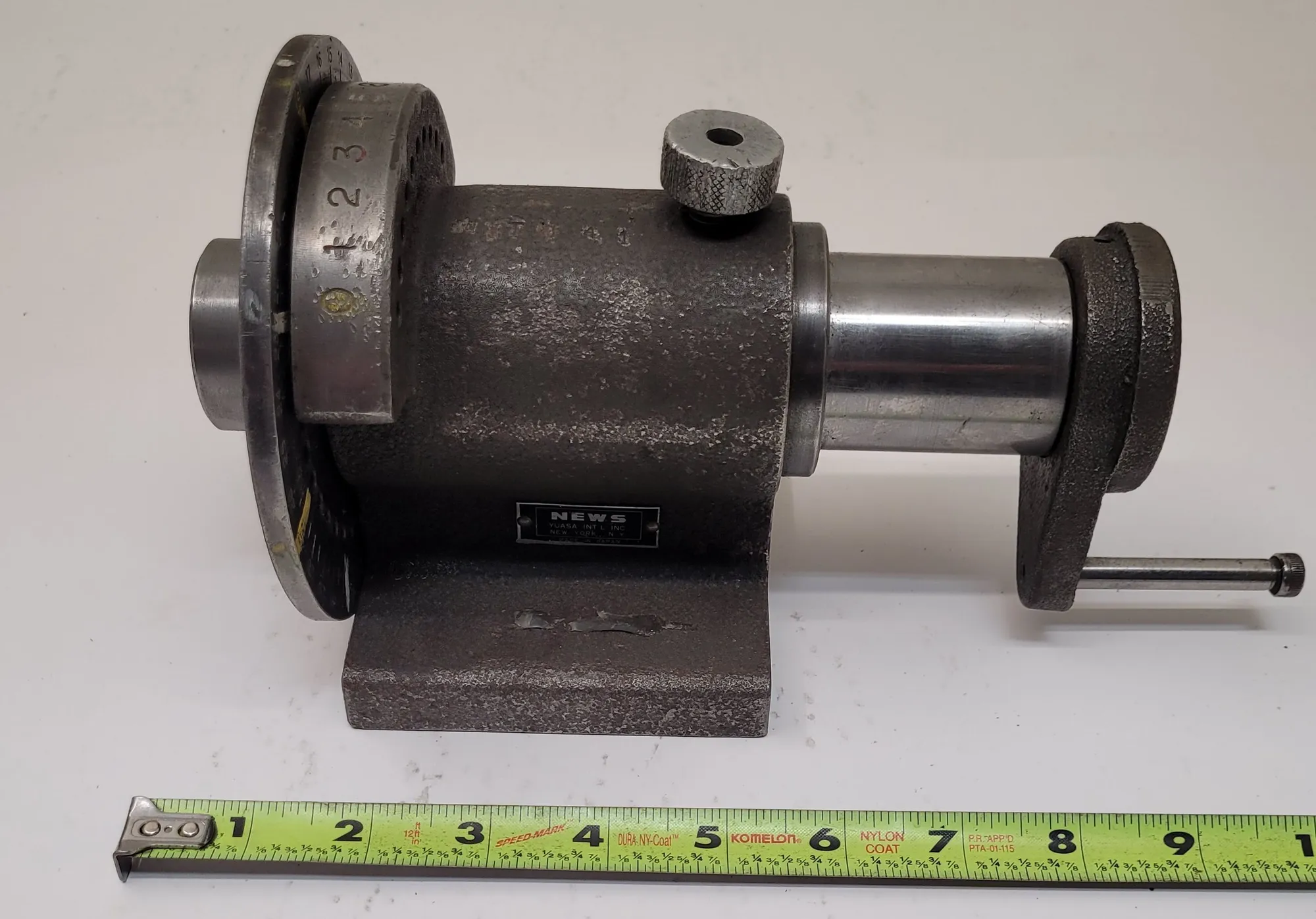 YUASA 5C COLLET SPIN INDEXER, MANUAL OPERATION, HORIZONTAL, 36 INDEXING INCREMENTS - undefined