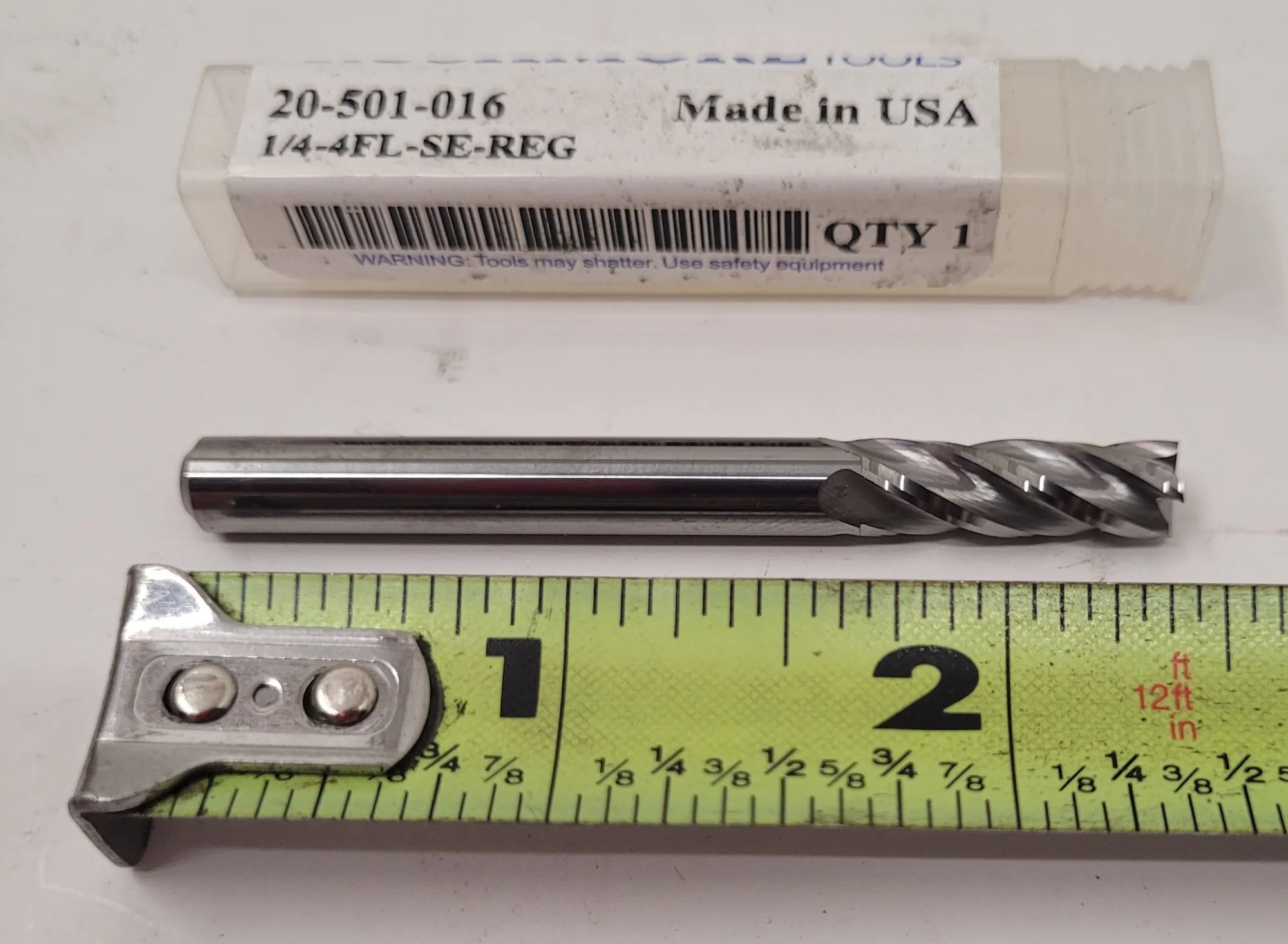 RUSHMORE TOOLS 20-501-016 END MILL SET (16PCS) 1/4" DIA, 4 FLUTE, 2.5" OAL - undefined