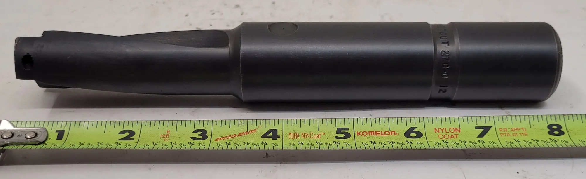 KENDEX METCUT 270-0112 INDEXABLE CARBIDE COOLANT DRILL 1-1/4" SHANK 1-1/8" DIA. 8.125" OAL - undefined