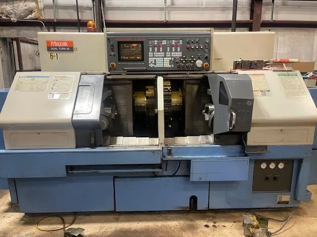 1995 MAZAK DUAL TURN 20 CNC LATHES, 12.6 IN TURN DIA, 49.21 IN