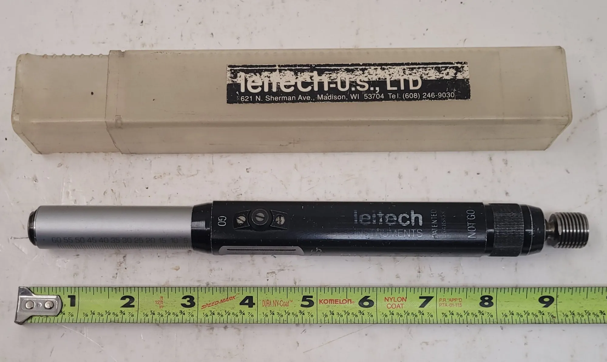 LEITECH M16X1.5-6H THREAD/DEPTH PLUG GAGE, GO/NO GO PITCH DIAMETER (15.026/15.216MM) - undefined