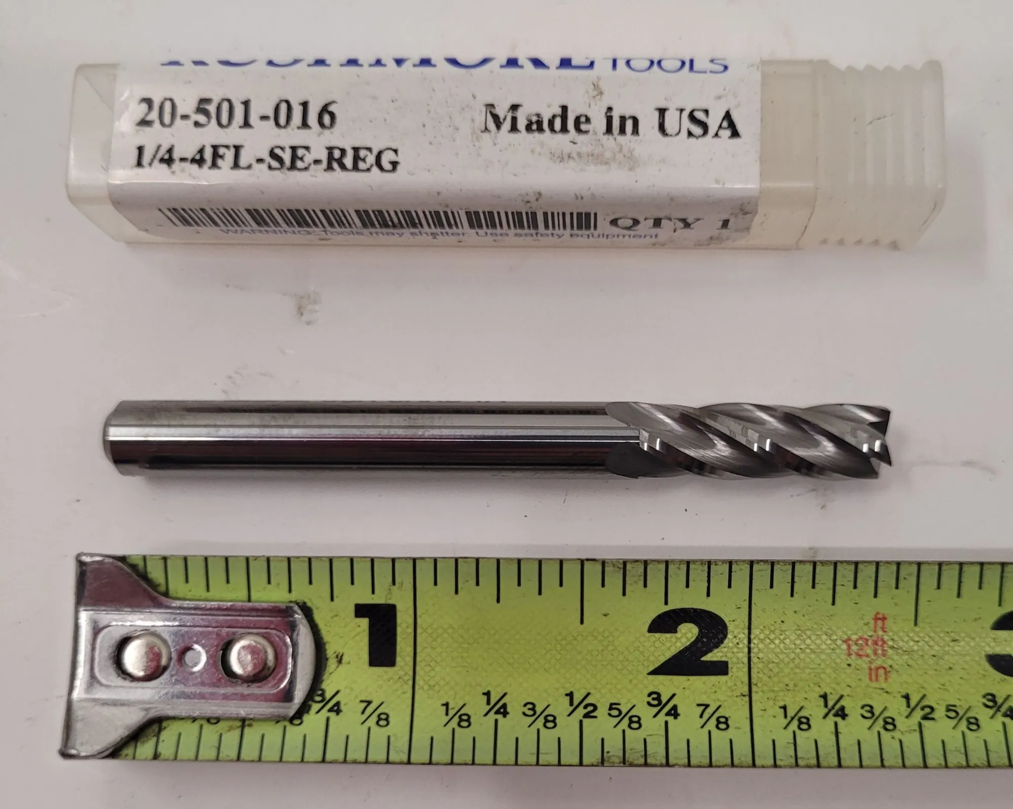 RUSHMORE TOOLS 20-501-016 END MILL SET (16PCS) 1/4" DIA, 4 FLUTE, 2.5" OAL - undefined