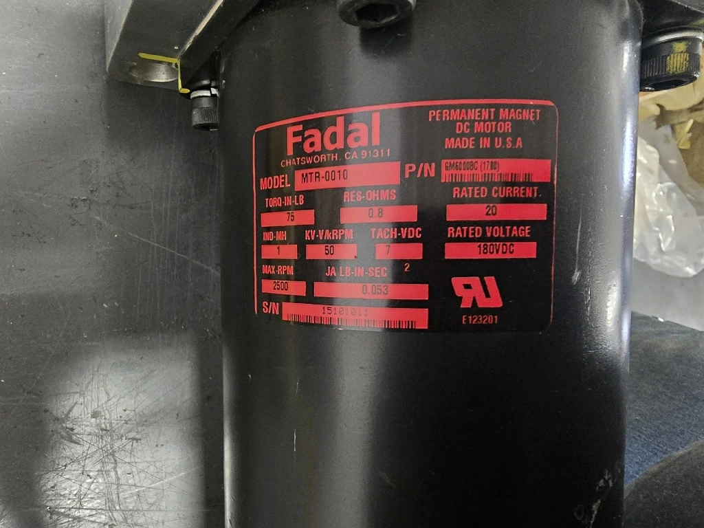 FADAL MTR-0010 PERMANENT MAGNETIC DC MOTOR (GM6000BC) FOR ROTARY TABLE - undefined