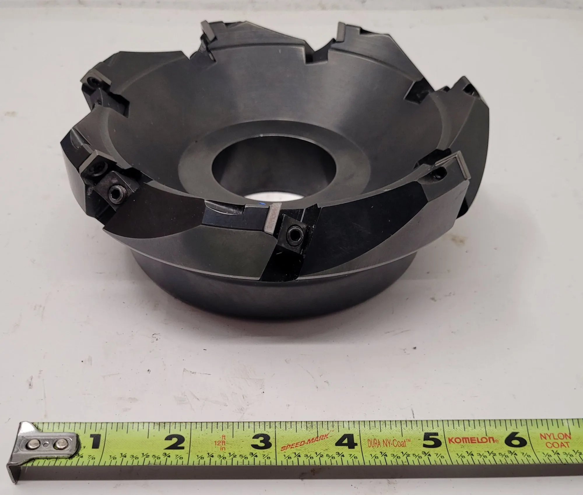 STELLRAM HSM-6E4-45 FACE MILL – 6IN DIAMETER, ARBOR 2”, HUB 5”, OAL 2.4” - undefined