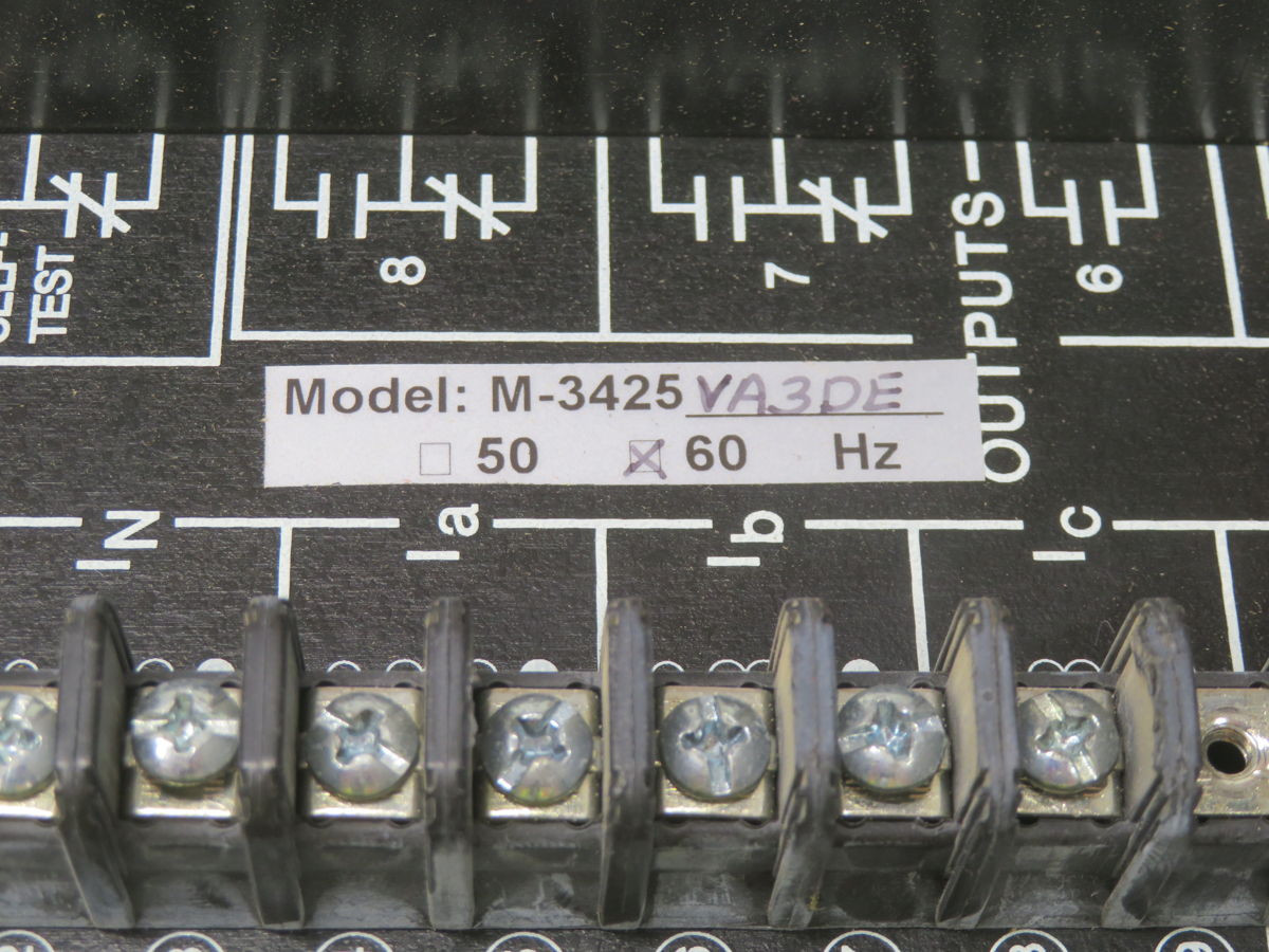 BECKWITH M-3425 POWER RELAYS, GENERATOR PROTECTION, IEEE C37.102, MULTI ...